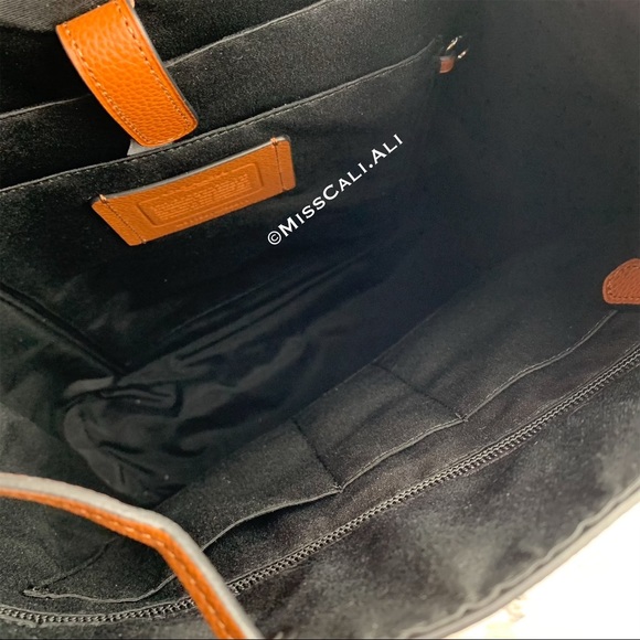 NWT COACH Hudson Backpack Leather Men’s Bag - Antique Nickel Saddle - Picture 6 of 16